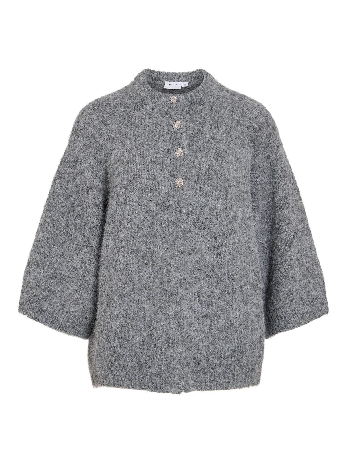 Vikarley 3/4 cardigan - Medium Grey Melange